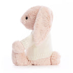 Bashful Blush Bunny with Personalized Cream Jumper