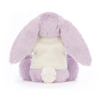 Bashful Lilac Bunny with Personalized Cream Jumper