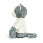 Bashful Kitten with Personalized Cream Jumper