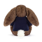 Hoppleston Luxe Bunny with Personalized Navy Jumper