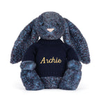 Hopscone Luxe Bunny with Personalized Navy Jumper
