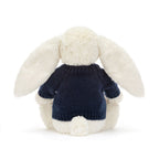 Blossom Cream Bunny 'Berry' with Personalized Navy Jumper