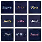 Blossom Blush Bunny 'Cherry' with Personalized Navy Jumper