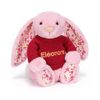 Blushkin Blossom Luxe Bunny with Personalized Red Jumper