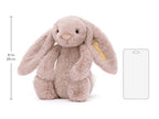 Personalized Bashful Luxe Bunny Rosa Medium