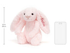 Personalized Bashful Pink Bunny Medium